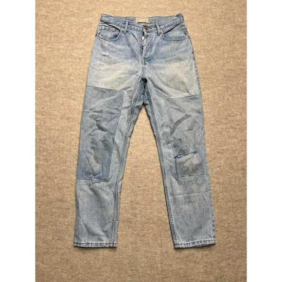 Everlane Denim - Everlane The 90's Cheaky Jean Denim Patchwork Distressed 28" Waist 26" Crop